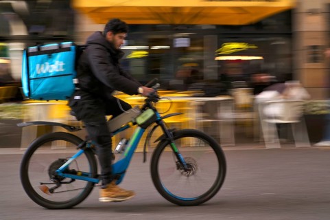 Wolt Enterprises Oy, logo, delivery service, courier service, bicycle courier, courier driver rides