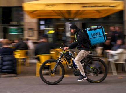Wolt Enterprises Oy, logo, delivery service, courier service, bicycle courier, courier driver rides