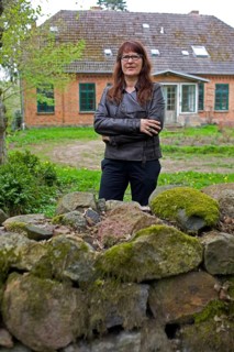 Germany JAMEL Mrs. Lohmeyer in front of her house