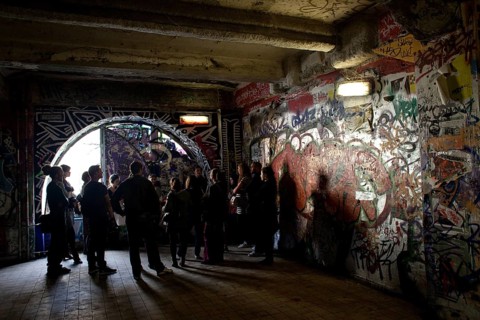 DEU Berlin Visitors to Tacheles Germany Berlin Visitors at the Tacheles building