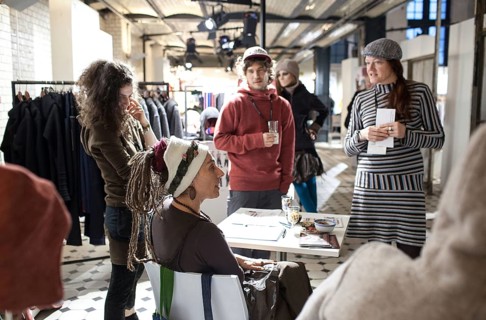 DEU Germany Berlin Alternative fashion fair Ethical Fair at E-Werk. DEU Germany Berlin Alternative
