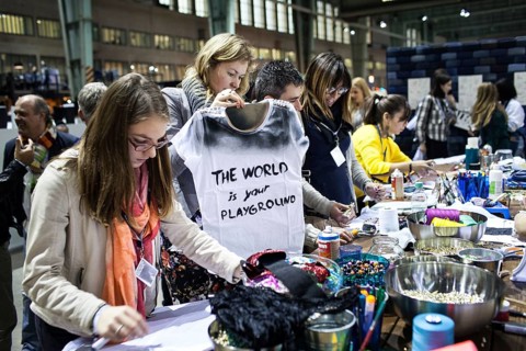 DEU Germany Berlin Bread&Butter fashion fair in the halls of the former Tempelhof airport. DEU