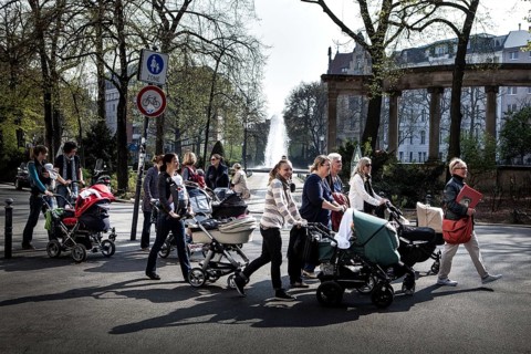 DEU Germany Germany Berlin Mothers and grandmothers take part in a guided city tour by Gudrun