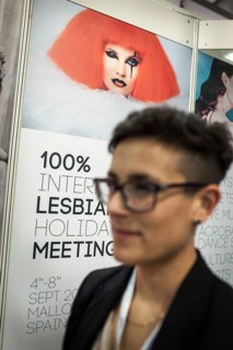 DEU Germany Germany Berlin International Tourism Exchange ITB. Woman at the stand of a provider of