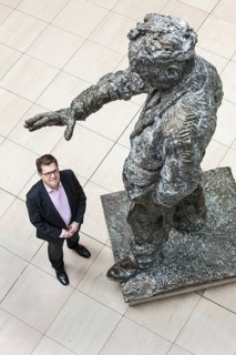 DEU Germany Germany Berlin SPD party vice Ralf Stegner poses with the Willy Brandt memorial at the
