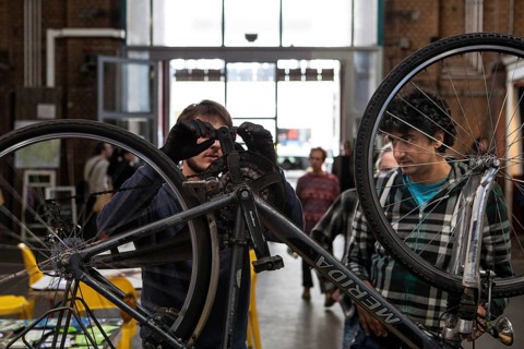DEU Germany Germany Berlin Citizen Art Days by the artist group 'Parallel Worlds at Markthalle Neun