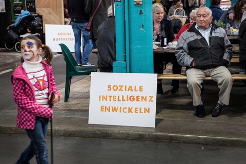 DEU Germany Germany Berlin Citizen Art Days by the artist group 'Parallel Worlds at Markthalle Neun