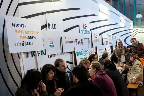 DEU Germany Germany Berlin Citizen Art Days by the artist group 'Parallel Worlds at Markthalle Neun