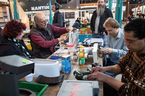 DEU Germany Germany Berlin Citizen Art Days by the artist group 'Parallel Worlds at Markthalle Neun