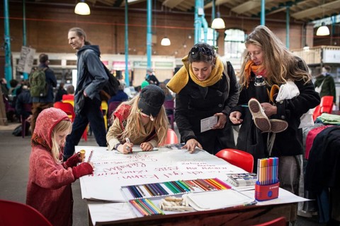 DEU Germany Germany Berlin Citizen Art Days by the artist group 'Parallel Worlds at Markthalle Neun