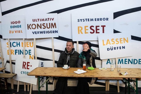 DEU Germany Germany Berlin Citizen Art Days by the artist group 'Parallel Worlds at Markthalle Neun