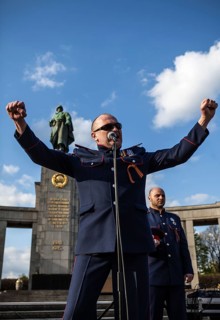 DEU Germany Germany Berlin Pro-Russian demonstration against NATO expansion in Ukraine and for