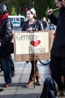 DEU Germany Germany Berlin Pro-Russian demonstration against NATO expansion in Ukraine and for