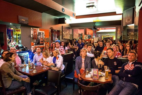 DEU Germany Germany Berlin Public viewing of the World Cup preliminary match between Croatia and