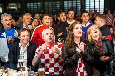 DEU Germany Germany Berlin Public viewing of the World Cup preliminary match between Croatia and