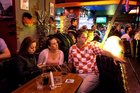 DEU Germany Germany Berlin Public viewing of the World Cup preliminary match between Croatia and