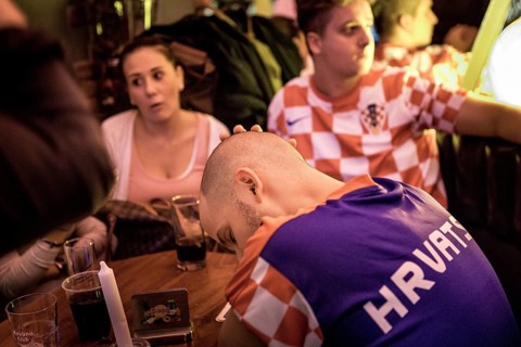 DEU Germany Germany Berlin Public viewing of the World Cup preliminary match between Croatia and