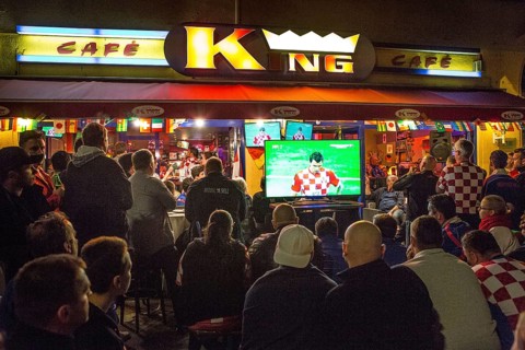 DEU Germany Germany Berlin Public viewing of the World Cup preliminary match between Croatia and
