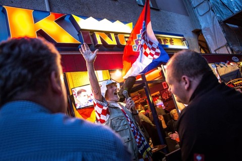 DEU Germany Germany Berlin Public viewing of the World Cup preliminary match between Croatia and