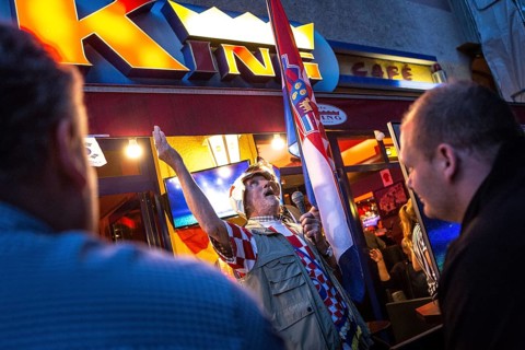 DEU Germany Germany Berlin Public viewing of the World Cup preliminary match between Croatia and