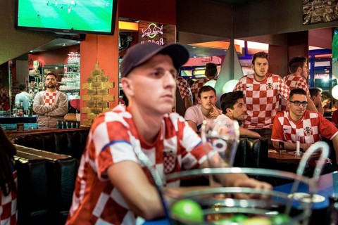 DEU Germany Germany Berlin Public viewing of the World Cup preliminary match between Croatia and