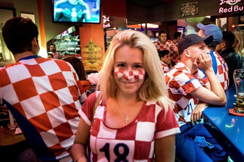 DEU Germany Germany Berlin Public viewing of the World Cup preliminary match between Croatia and