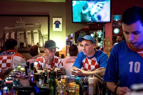 DEU Germany Germany Berlin Public viewing of the World Cup preliminary match between Croatia and