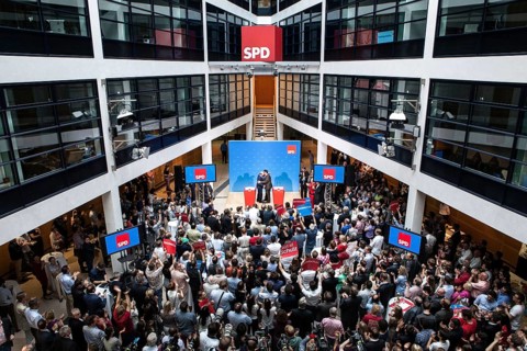 DEU Germany Germany Berlin election party at the SPD party headquarters