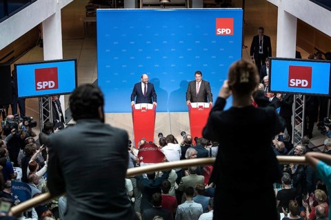 DEU Germany Germany Berlin election party at the SPD party headquarters