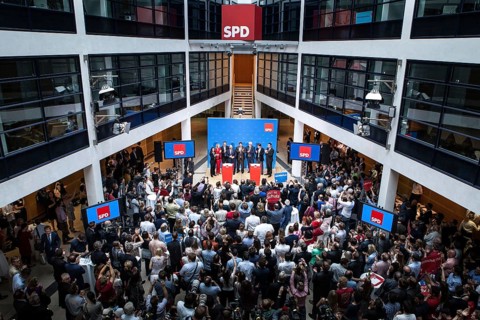 DEU Germany Germany Berlin election party at the SPD party headquarters