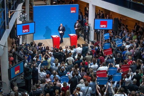 DEU Germany Germany Berlin election party at the SPD party headquarters