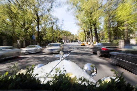 DEU Germany Germany Berlin Trip with a vintage car during a wedding