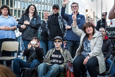 DEU Germany Germany Berlin Monday demonstration on Potsdamer Platz, as an alternative during the