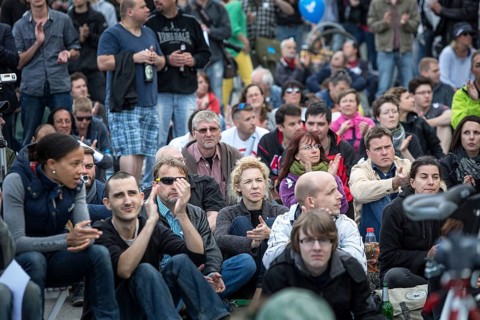 DEU Germany Germany Berlin Monday demonstration on Potsdamer Platz, as an alternative during the