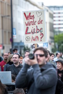 DEU Germany Germany Berlin Monday demonstration on Potsdamer Platz, as an alternative during the