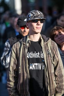 DEU Germany Germany Berlin Monday demonstration on Potsdamer Platz, as an alternative during the