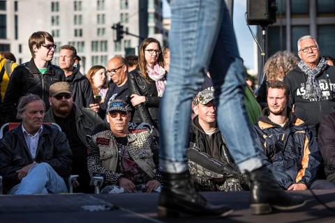DEU Germany Germany Berlin Monday demonstration on Potsdamer Platz, as an alternative during the