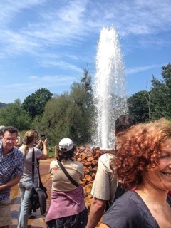 DEU Germany Germany Andernach Tourists admire the world's largest geyser during a sightseeing tour