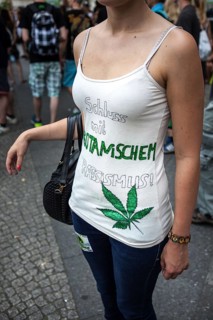 DEU Germany Germany Berlin demonstrators at the Hemp Parade 2014