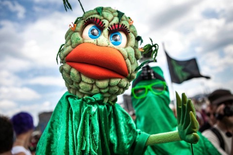 DEU Germany Germany Berlin demonstrators at the Hemp Parade 2014