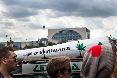 DEU Germany Germany Berlin demonstrators at the Hemp Parade 2014