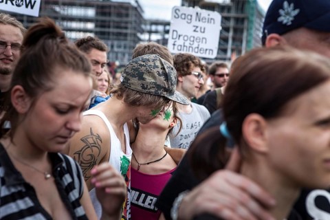DEU Germany Germany Berlin demonstrators at the Hemp Parade 2014