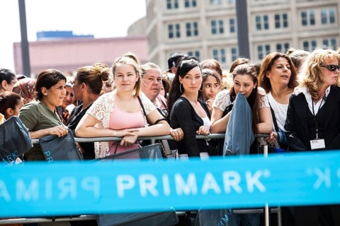 DEU Germany Germany Berlin Opening of a Primark movie at Alexanderplatz. Protests by several groups