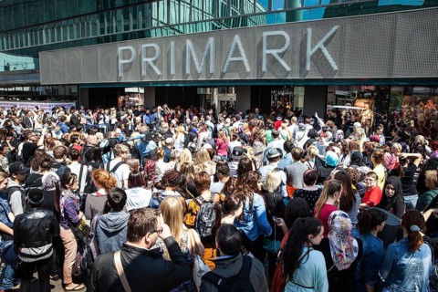 DEU Germany Germany Berlin Opening of a Primark movie at Alexanderplatz. Protests by several groups