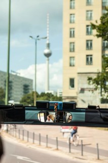 DEU Germany Germany Berlin city tour in a bus with a view of the television tower at Straußberger