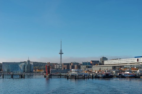Harbor, Baltic Sea, city view Kiel, Kiel Fjord, shipping, regular ferry service, CAP adventure