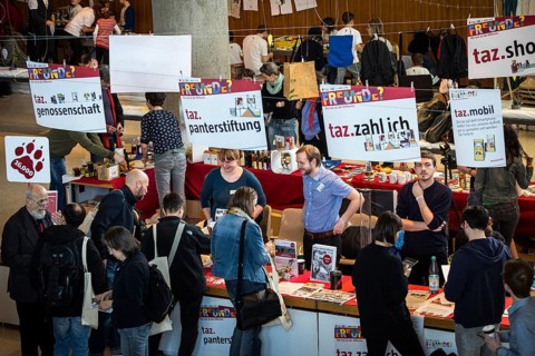DEU Germany Germany Berlin The TazLab 2016 under the motto 'Strangers or Friends — the Lust for