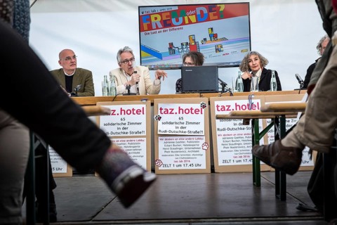 DEU Germany Germany Berlin The TazLab 2016 under the motto 'Strangers or Friends — the Lust for