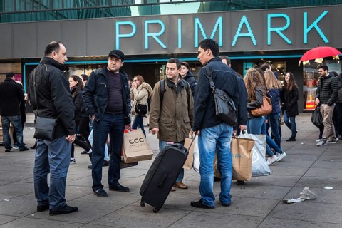DEU Germany Germany Berlin scene in front of the Primark movie on Alexanderplatz
