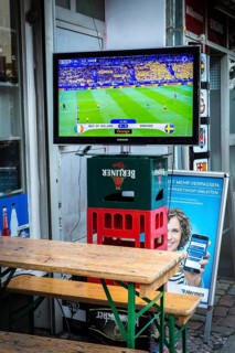 DEU Germany Germany Berlin TV broadcast of euro 2016 in Berlin